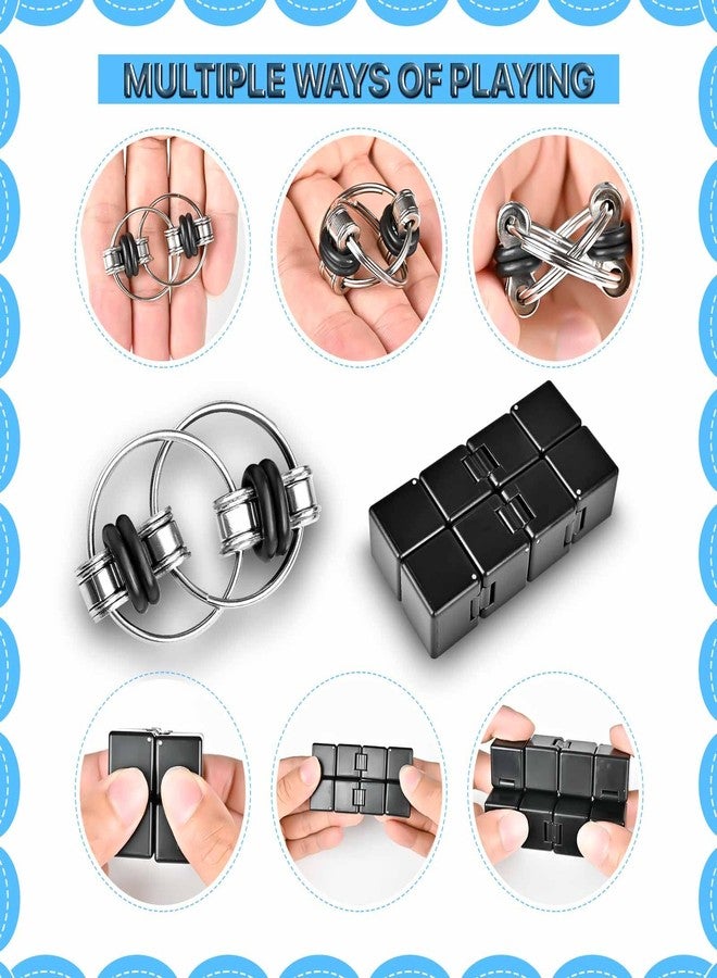 Dr.Kbder Valentines Day Gifts for Him 5PC Fidget Toys Adults Set Fidgets for Classroom Must Have Autism Sensory Pack Figette Cube ADHD Special Treasure Prize Tool Stress Relief Desk Cool Gadget for Kids Teen - Image 2